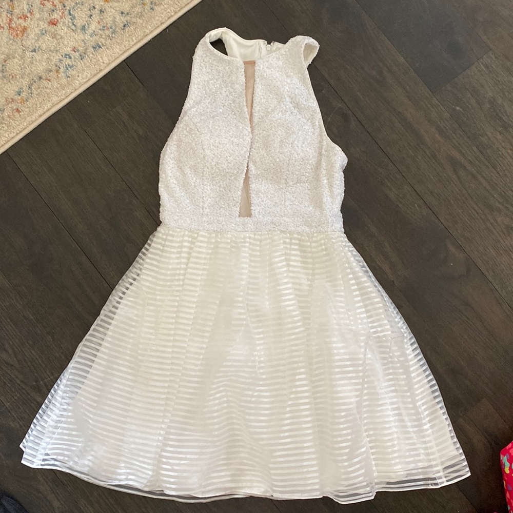 White mini dress